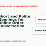 Short and Polite Openings for Online Order Conversation English