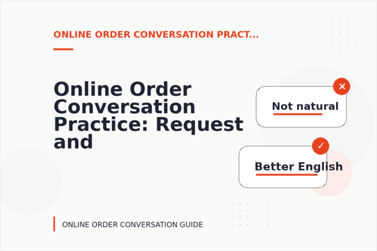Online Order Conversation Practice: Request and Reply Examples